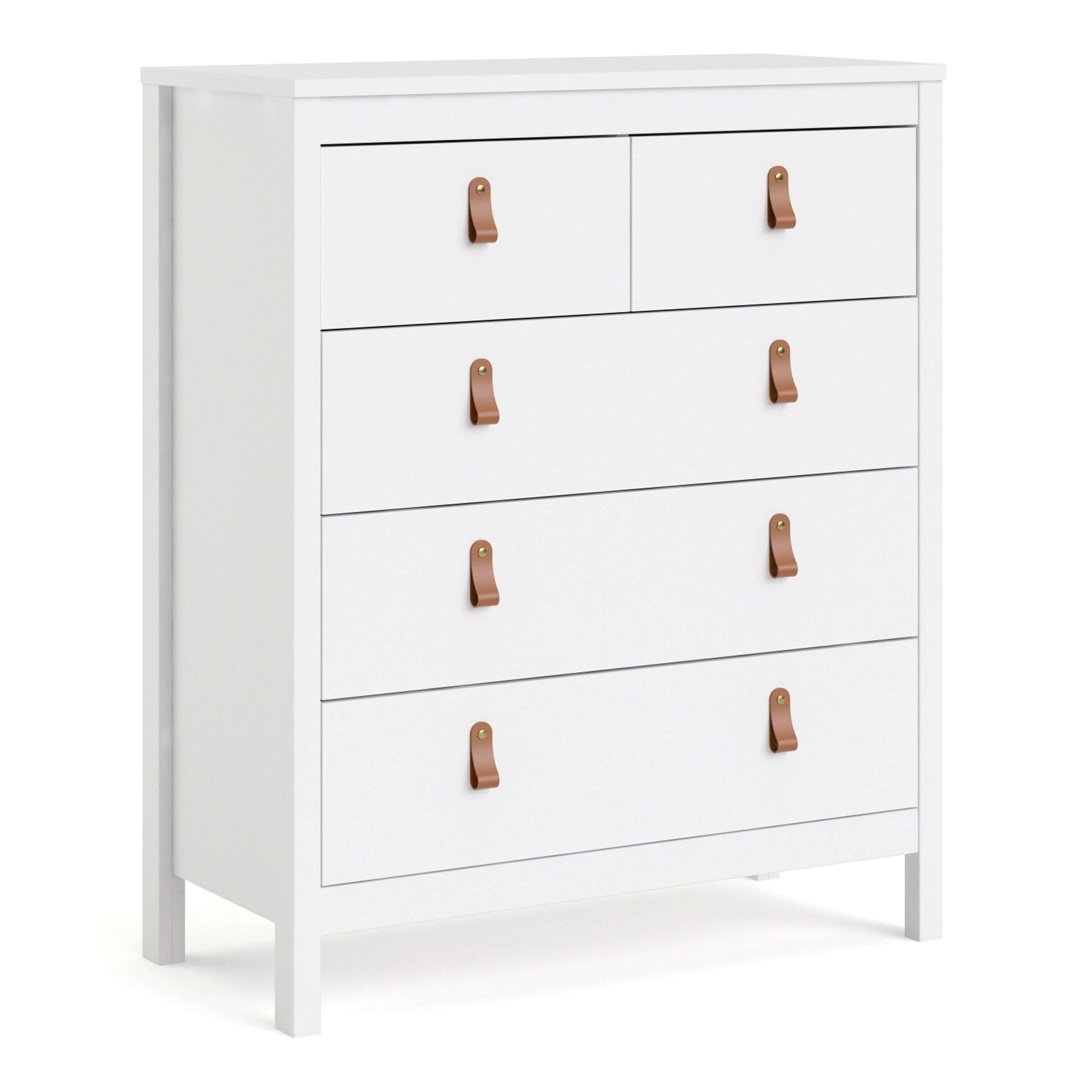 Barcelona Chest 3+2 drawers in White ModelBedroom