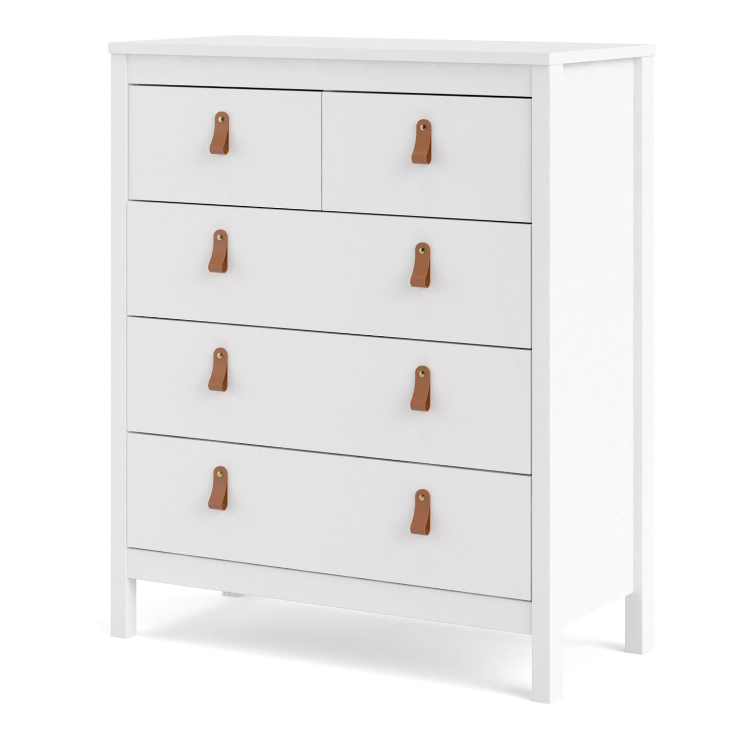 Barcelona Chest 3+2 drawers in White ModelBedroom