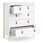 Barcelona Chest 3+2 drawers in White ModelBedroom
