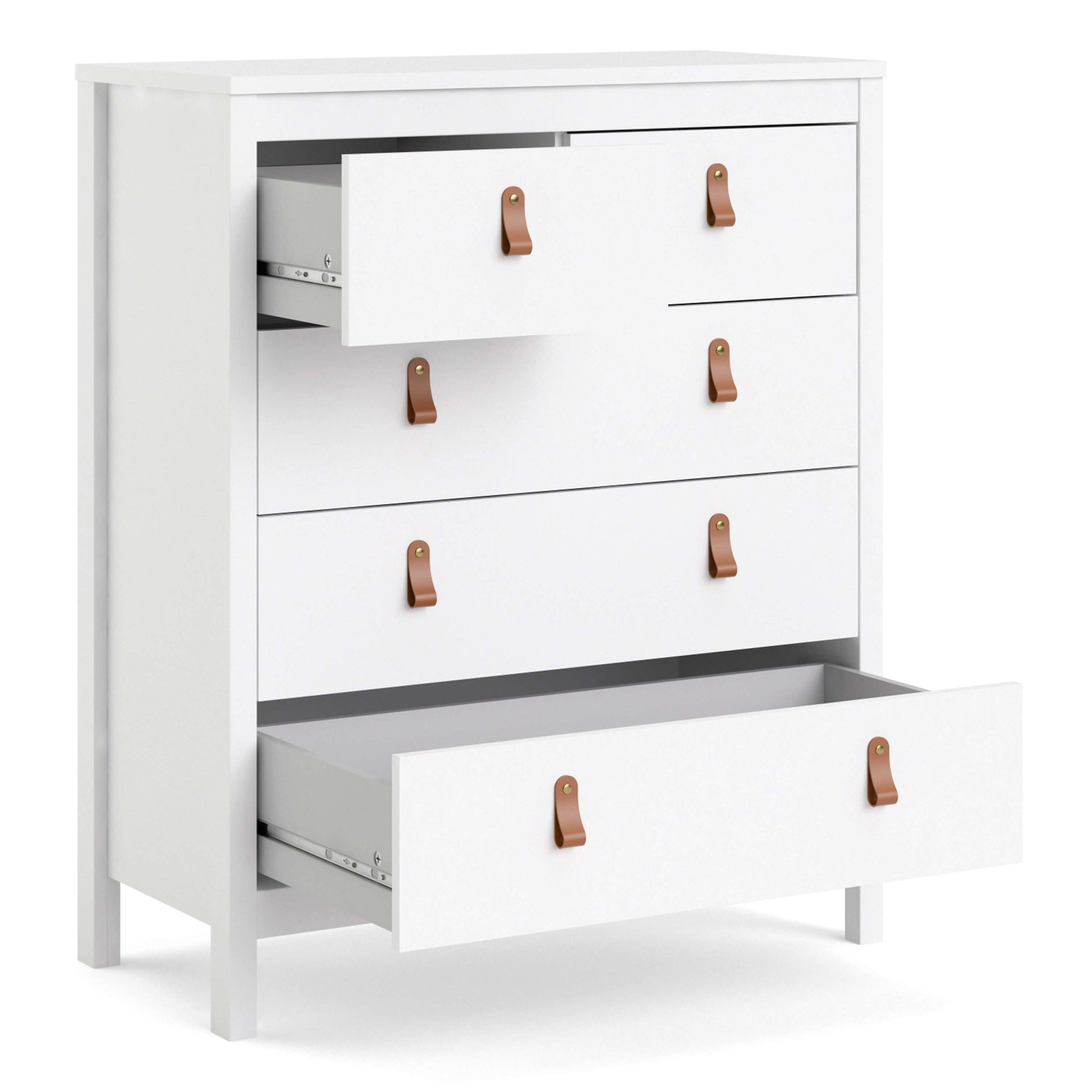 Barcelona Chest 3+2 drawers in White ModelBedroom