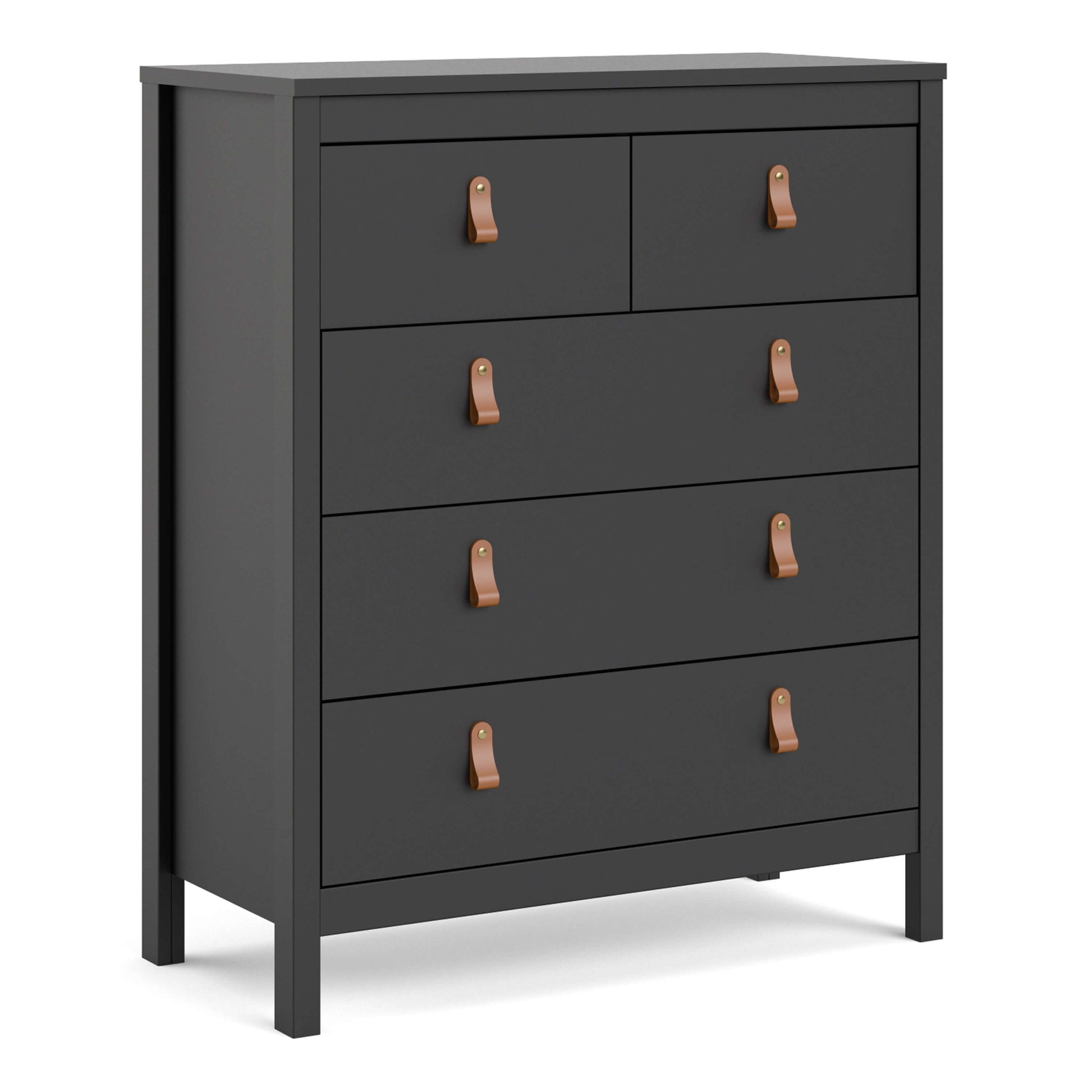 Barcelona Chest 3+2 drawers in Matt Black ModelBedroom