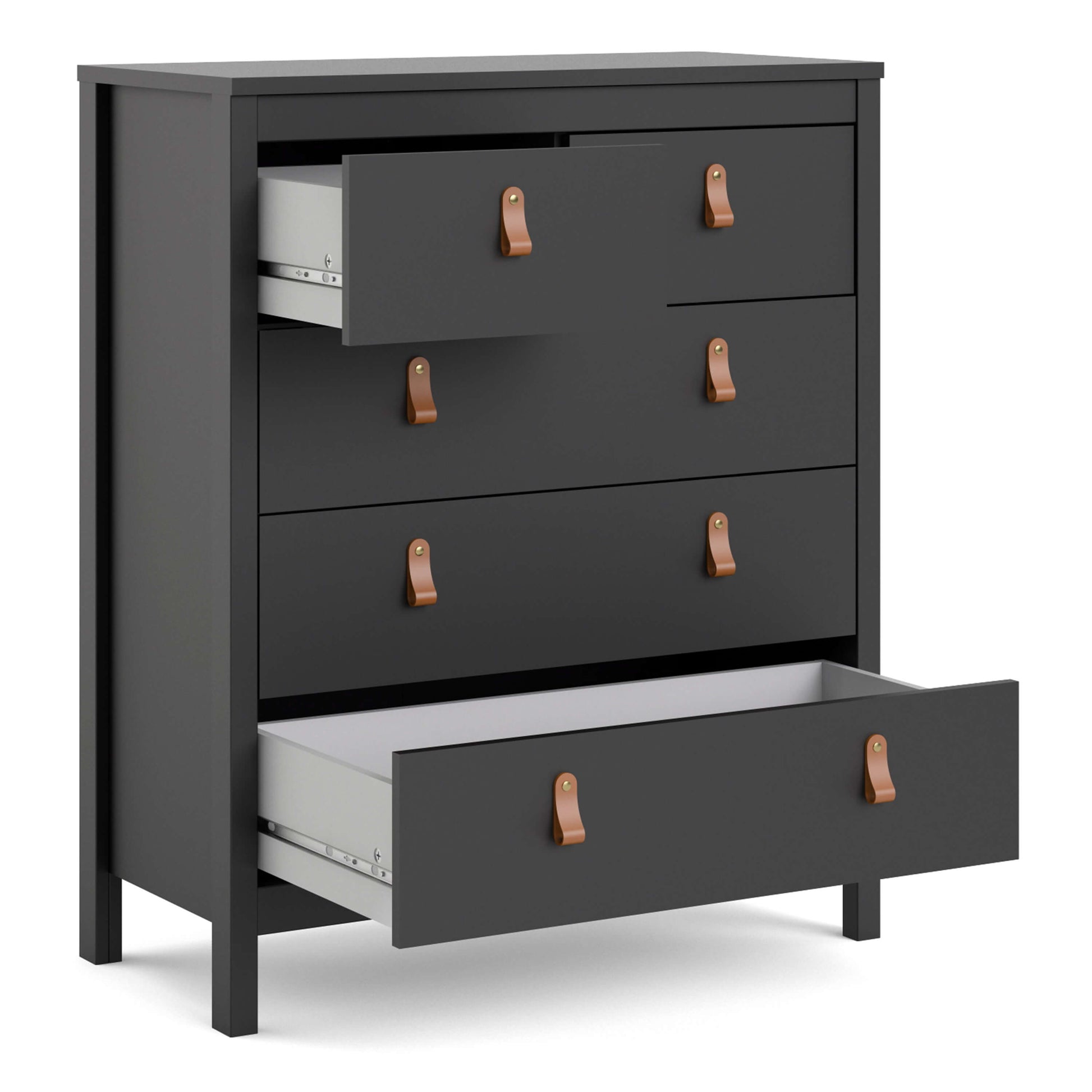 Barcelona Chest 3+2 drawers in Matt Black ModelBedroom