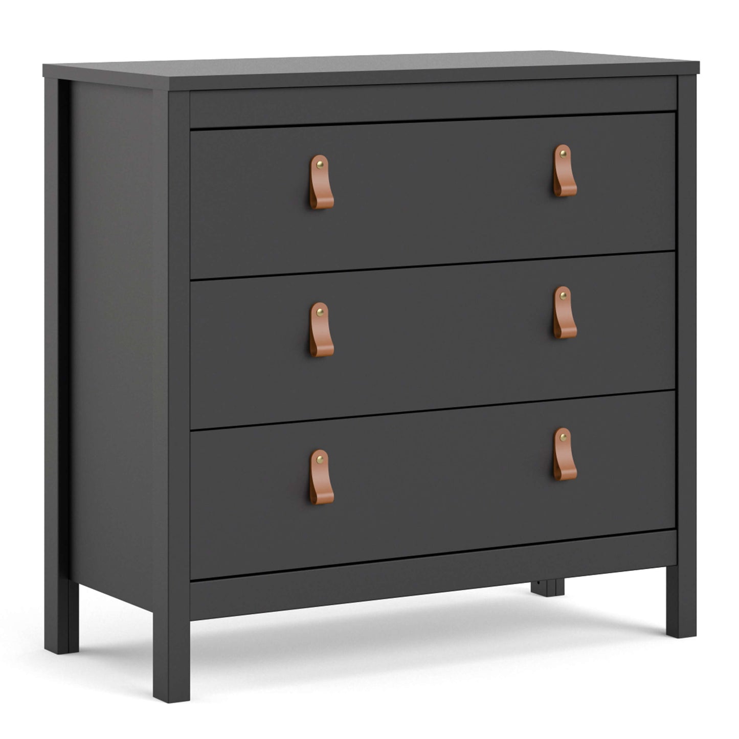 Barcelona Chest 3 drawers in Matt Black ModelBedroom