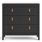 Barcelona Chest 3 drawers in Matt Black ModelBedroom