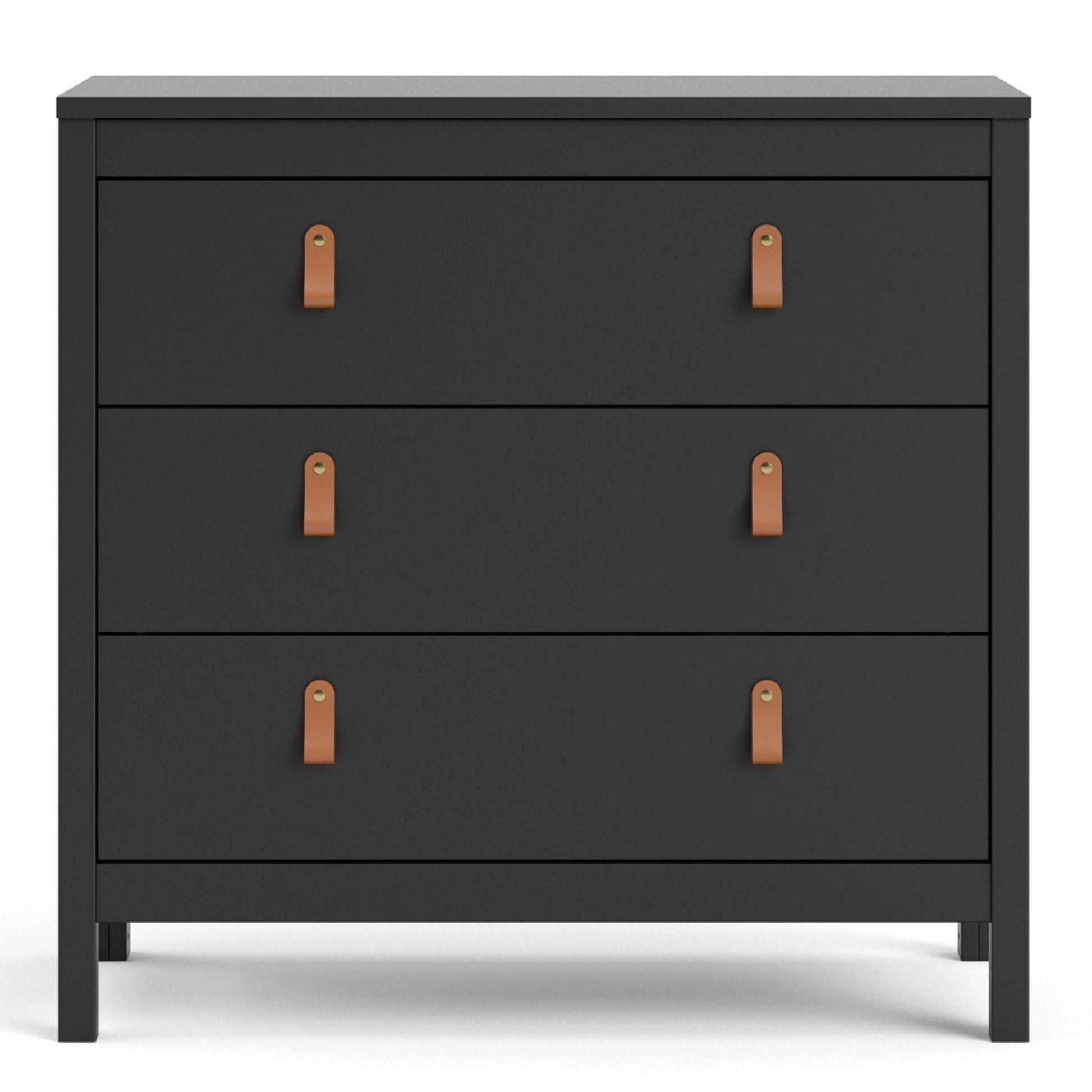 Barcelona Chest 3 drawers in Matt Black ModelBedroom