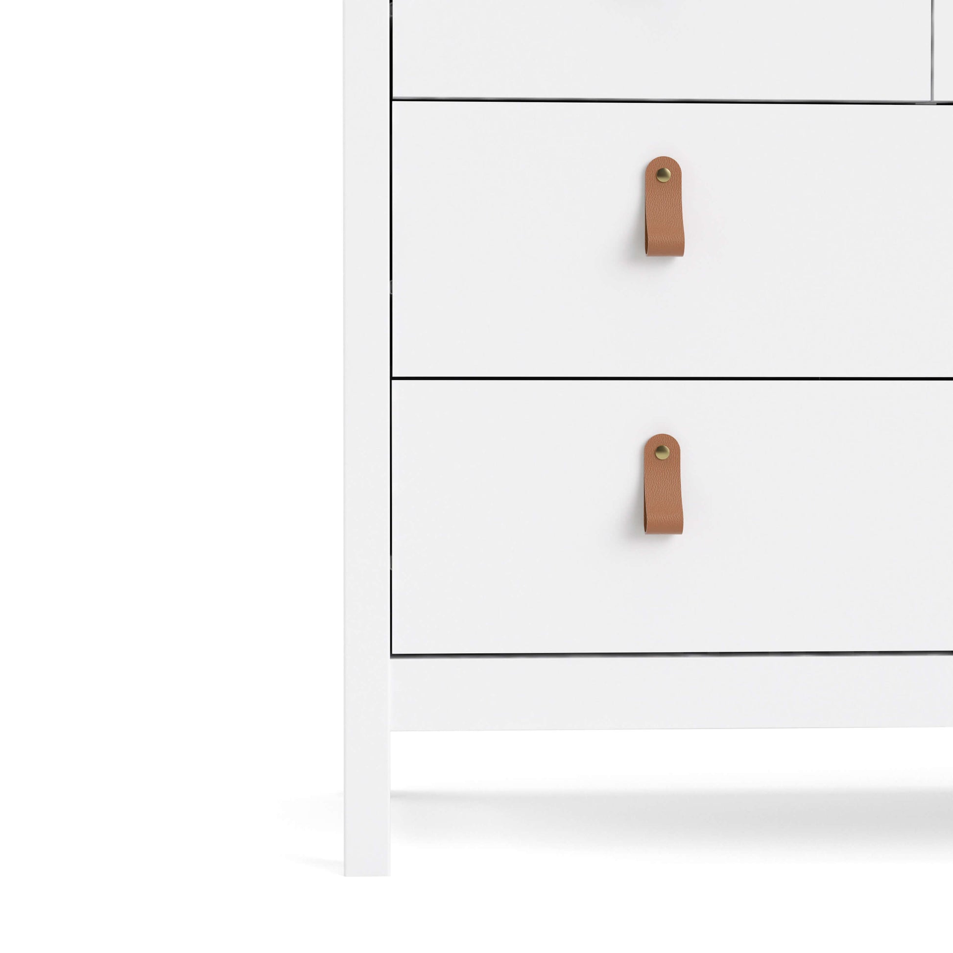 Barcelona Double dresser 4+4 drawers - White Dresser ModelBedroom