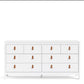 Barcelona Double dresser 4+4 drawers - White Dresser ModelBedroom