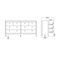 Barcelona Double dresser 4+4 drawers - White Dresser ModelBedroom