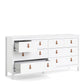 Barcelona Double dresser 4+4 drawers - White Dresser ModelBedroom