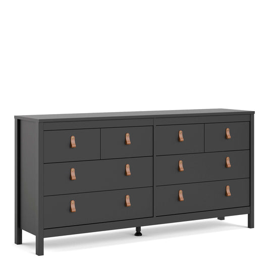 Barcelona Double dresser 4+4 drawers in Matt Black ModelBedroom