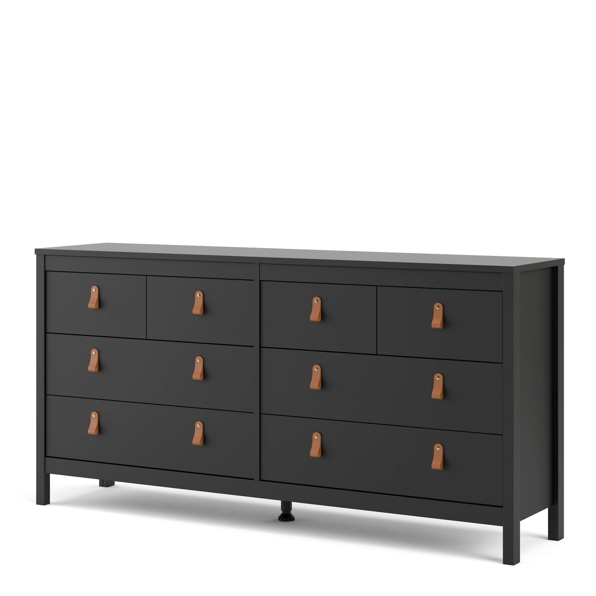 Barcelona Double dresser 4+4 drawers in Matt Black ModelBedroom