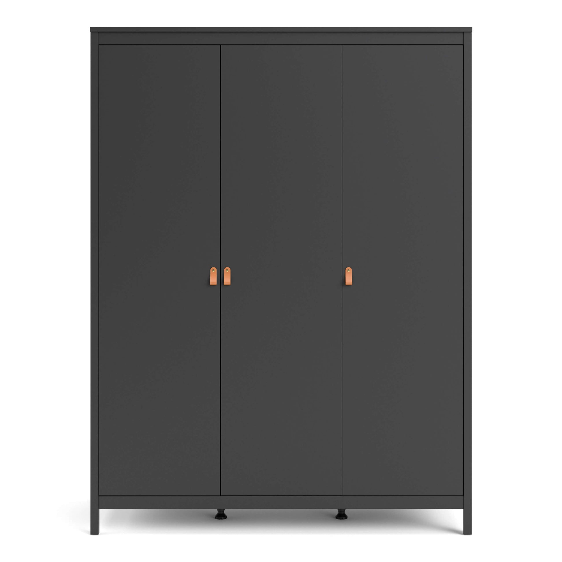 Barcelona Wardrobe with 3 doors in Matt Black ModelBedroom