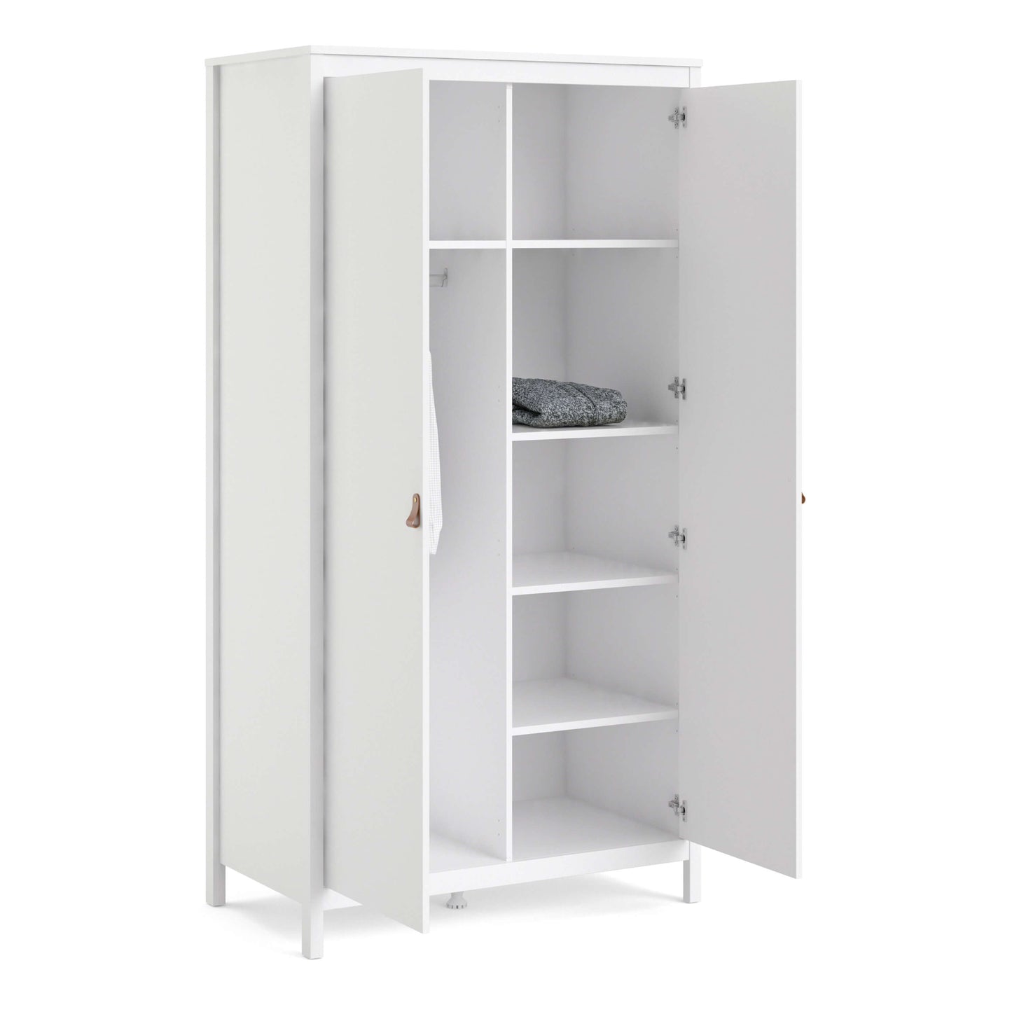 Barcelona Wardrobe with 2 doors in White ModelBedroom