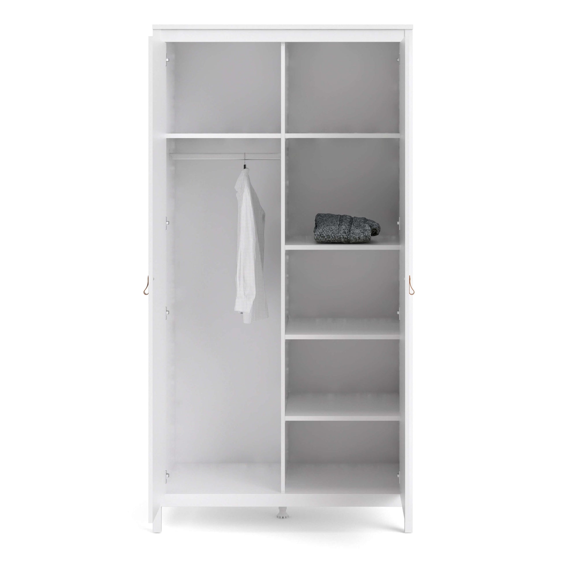 Barcelona Wardrobe with 2 doors in White ModelBedroom