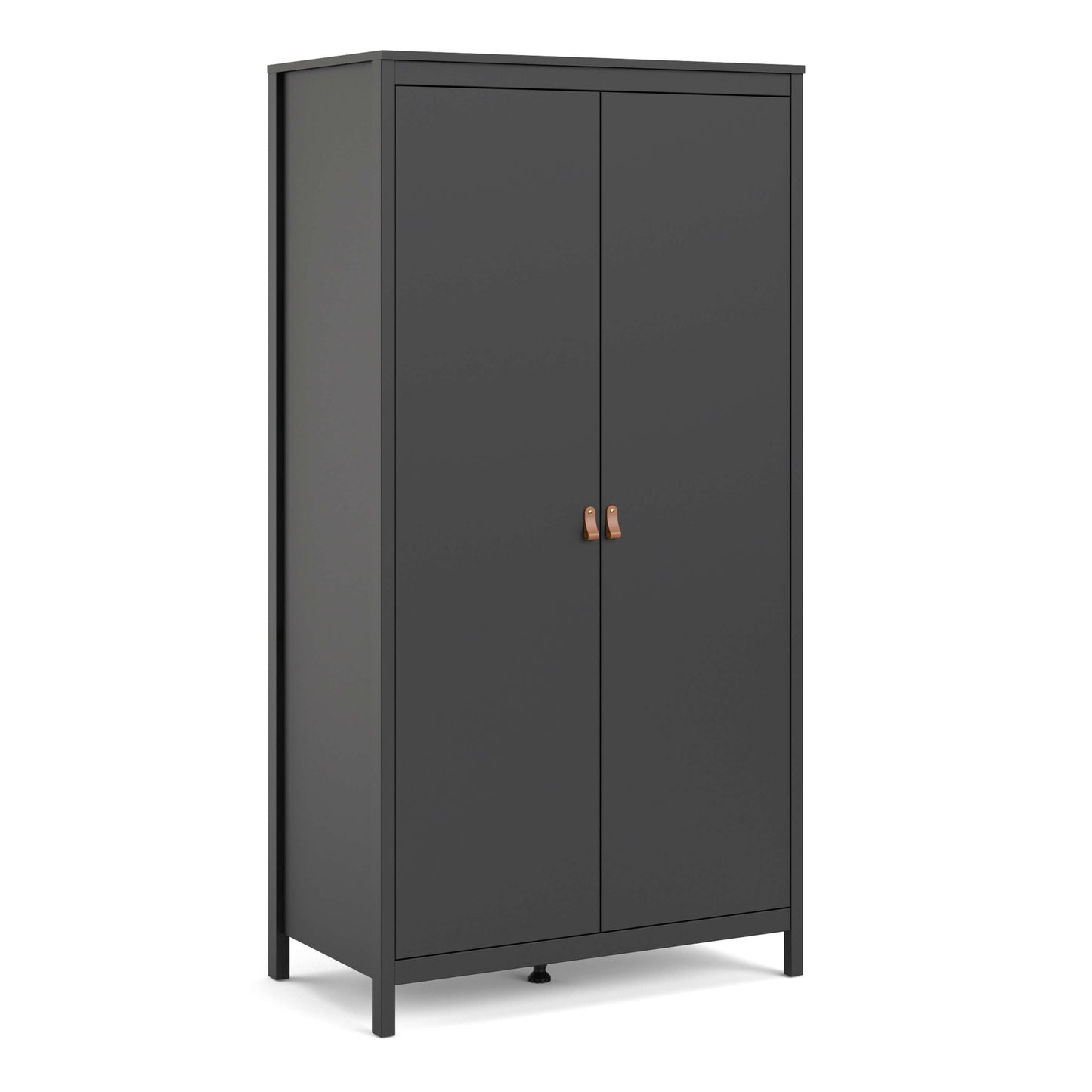 Barcelona Wardrobe with 2 doors in Matt Black ModelBedroom