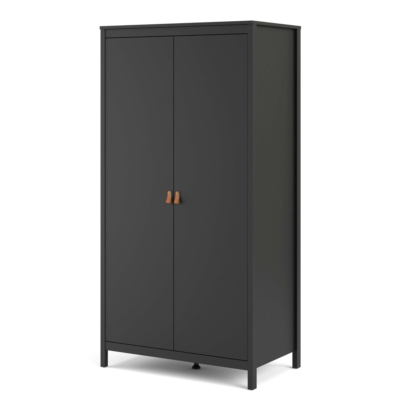 Barcelona Wardrobe with 2 doors in Matt Black ModelBedroom