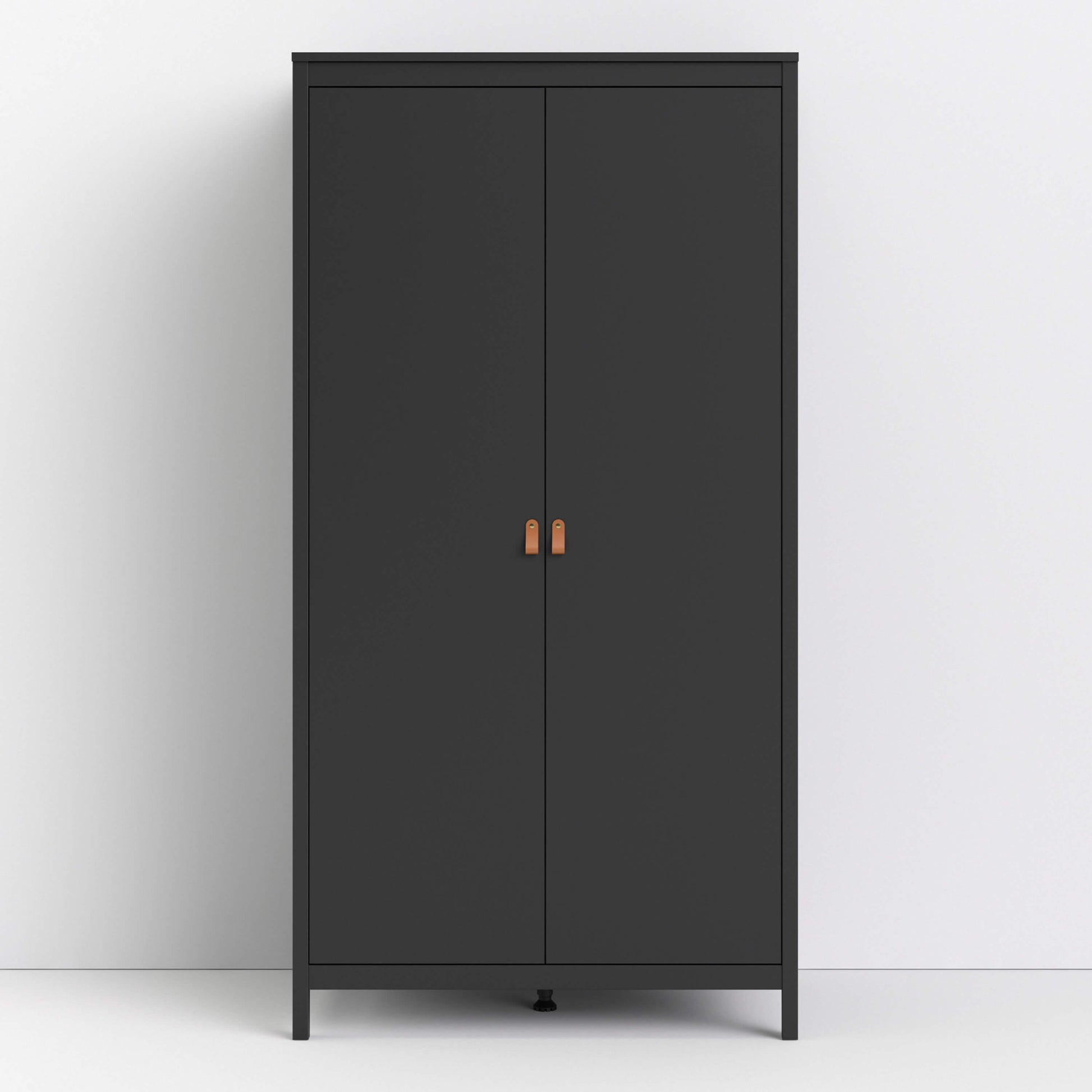 Barcelona Wardrobe with 2 doors in Matt Black ModelBedroom