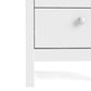 Madrid Bedside Table 2 drawers in White ModelBedroom