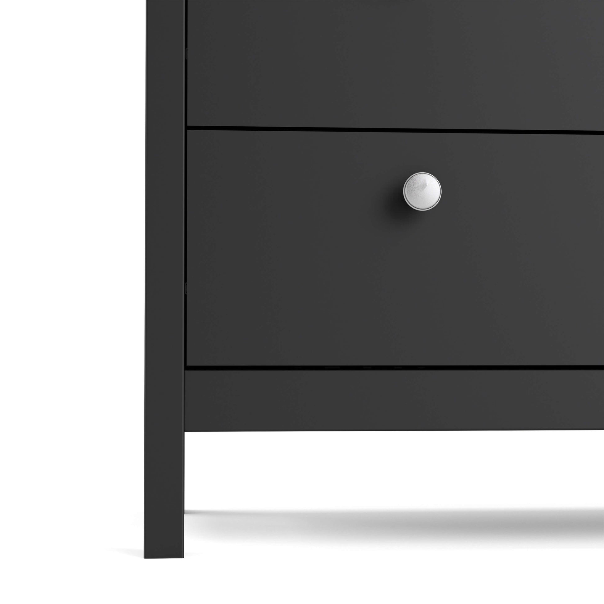 Madrid Chest 3+2 Drawers in Matt Black - 3+2 Drawer Chest of Drawers ModelBedroom