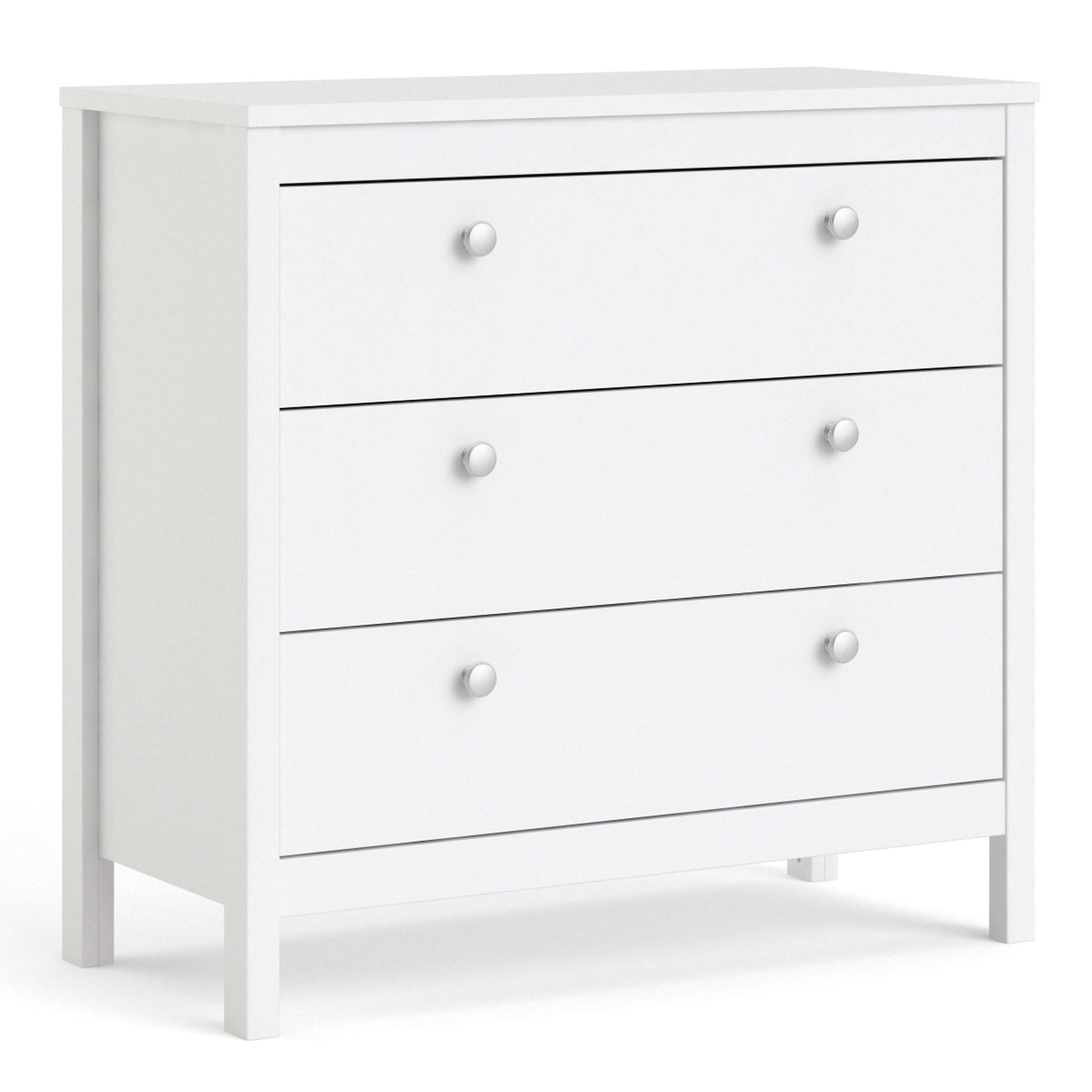 Madrid Chest 3 drawers in White - 3 Drawer Chest of Drawers ModelBedroom