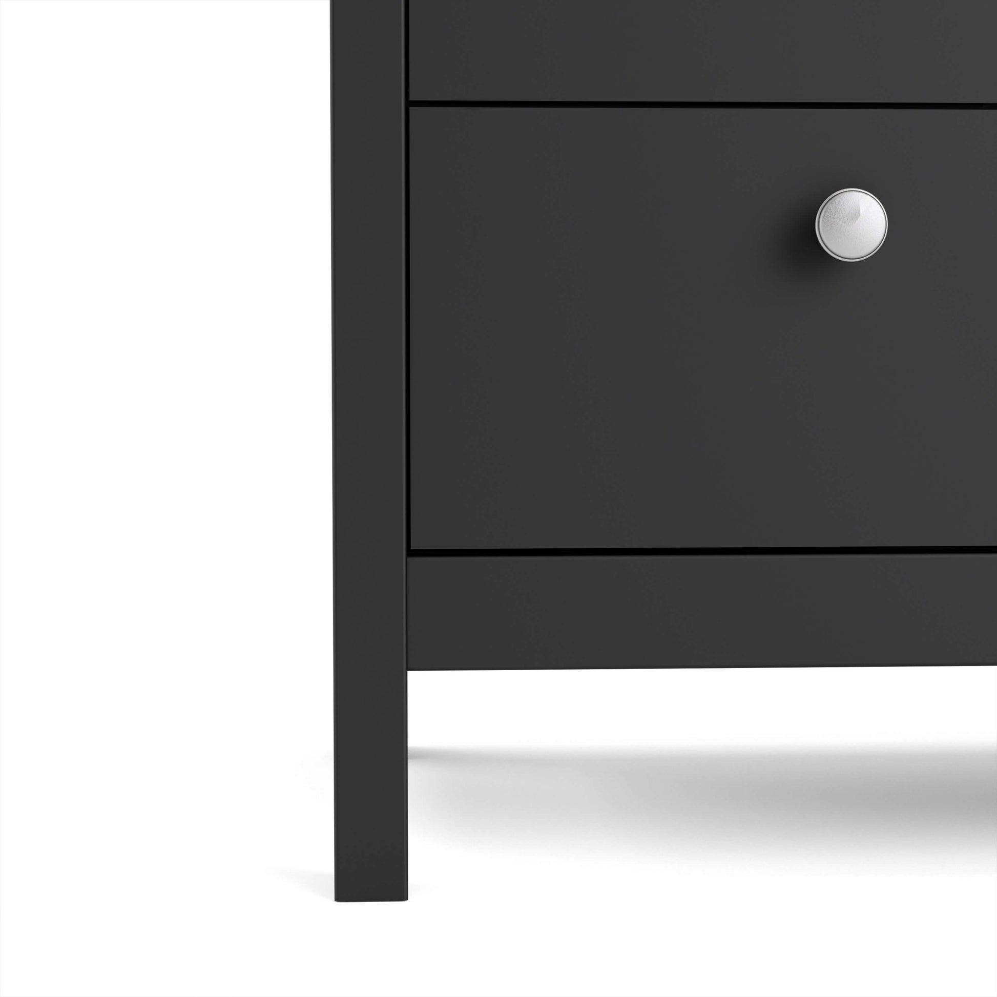 Madrid Chest 3 drawers in Matt Black - chest of 3 drawers matt black ModelBedroom