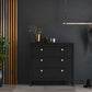 Madrid Chest 3 drawers in Matt Black - chest of 3 drawers matt black ModelBedroom
