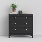 Madrid Chest 3 drawers in Matt Black - chest of 3 drawers matt black ModelBedroom