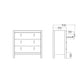 Madrid Chest 3 drawers in Matt Black - chest of 3 drawers matt black ModelBedroom