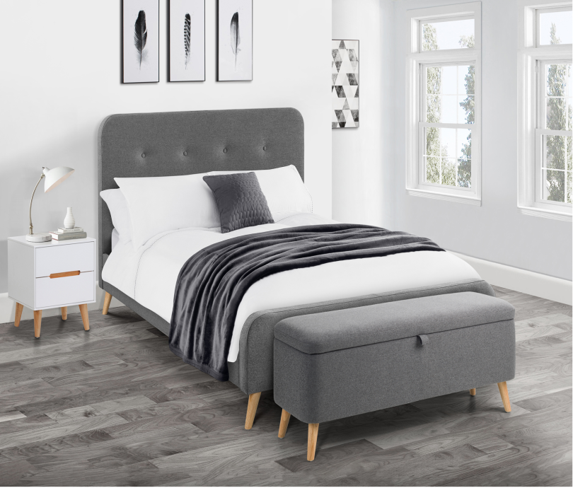 Astrid Blanket Box - Grey ModelBedroom