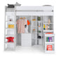 Aurora High Sleeper Set - Aurora White Wooden High Sleeper ModelBedroom