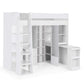 Aurora High Sleeper Set - Aurora White Wooden High Sleeper ModelBedroom