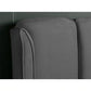 Aurora Grey Velvet Ottoman Bed - King Size ModelBedroom