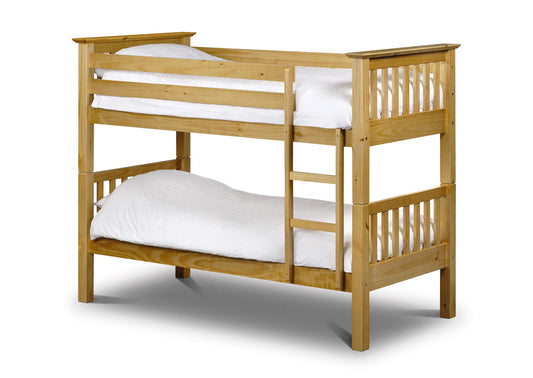 BARCELONA BUNK PINE - Julian Bowen Pine Single Bunk Bed ModelBedroom