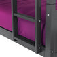Bella Bunk Bed Anthracite - Kids Single Bunk Bed ModelBedroom