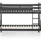 Bella Bunk Bed Anthracite - Kids Single Bunk Bed ModelBedroom