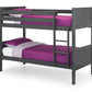 Bella Bunk Bed Anthracite - Kids Single Bunk Bed ModelBedroom