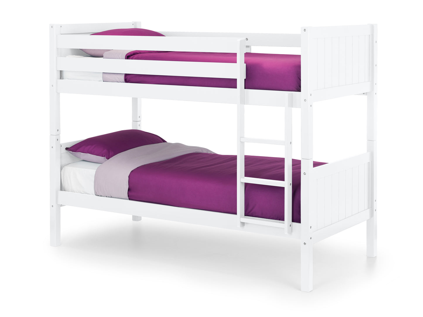 Bella Bunk Bed White - Kids Single Bunk Bed White ModelBedroom