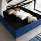 Bedmaster Kingham Blue Velvet Ottoman Bed - Kingham Ottoman Bed Blue ModelBedroom