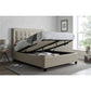 Brandon Oatmeal Fabric Ottoman Bed King Size - Ottoman King Size Bed ModelBedroom