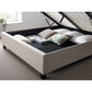 Brandon Oatmeal Fabric Ottoman Bed King Size - Ottoman King Size Bed ModelBedroom