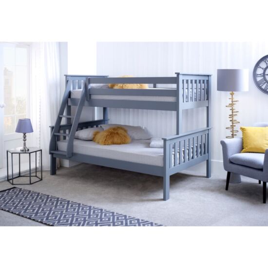 Carra Grey Triple Sleeper - Bed Master Triple Bunk Bed ModelBedroom