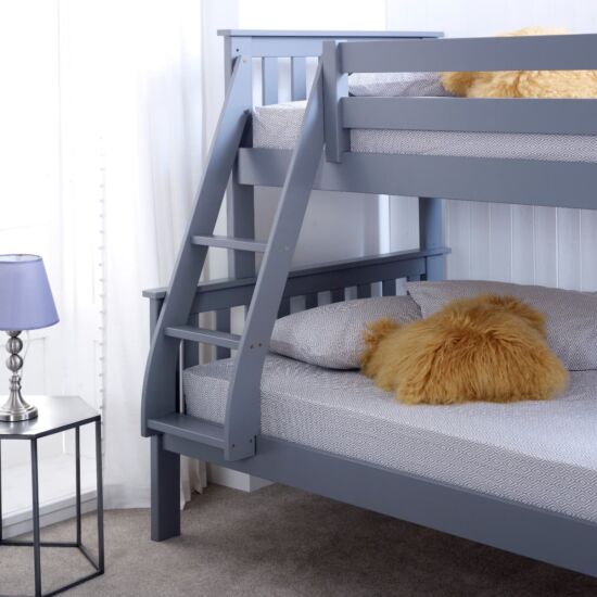 Carra Grey Triple Sleeper - Bed Master Triple Bunk Bed ModelBedroom