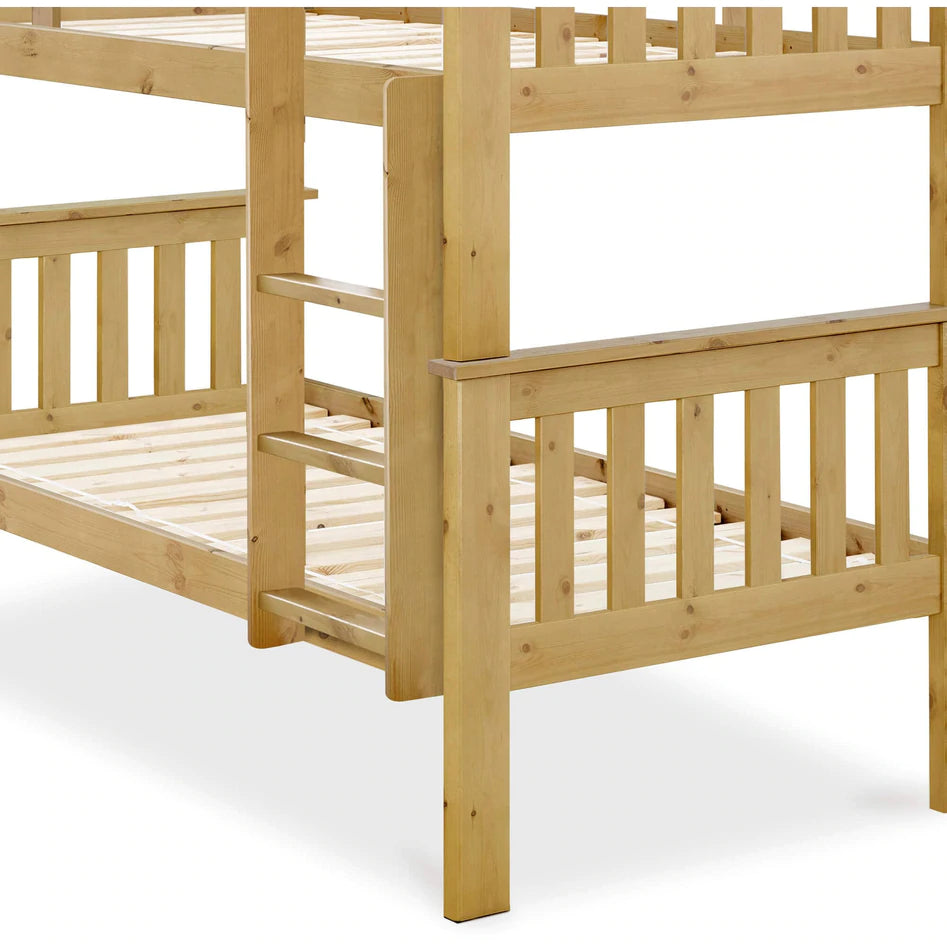 Carra Pine Triple Sleeper - Detachable Triple Bunk Bed Pine ModelBedroom