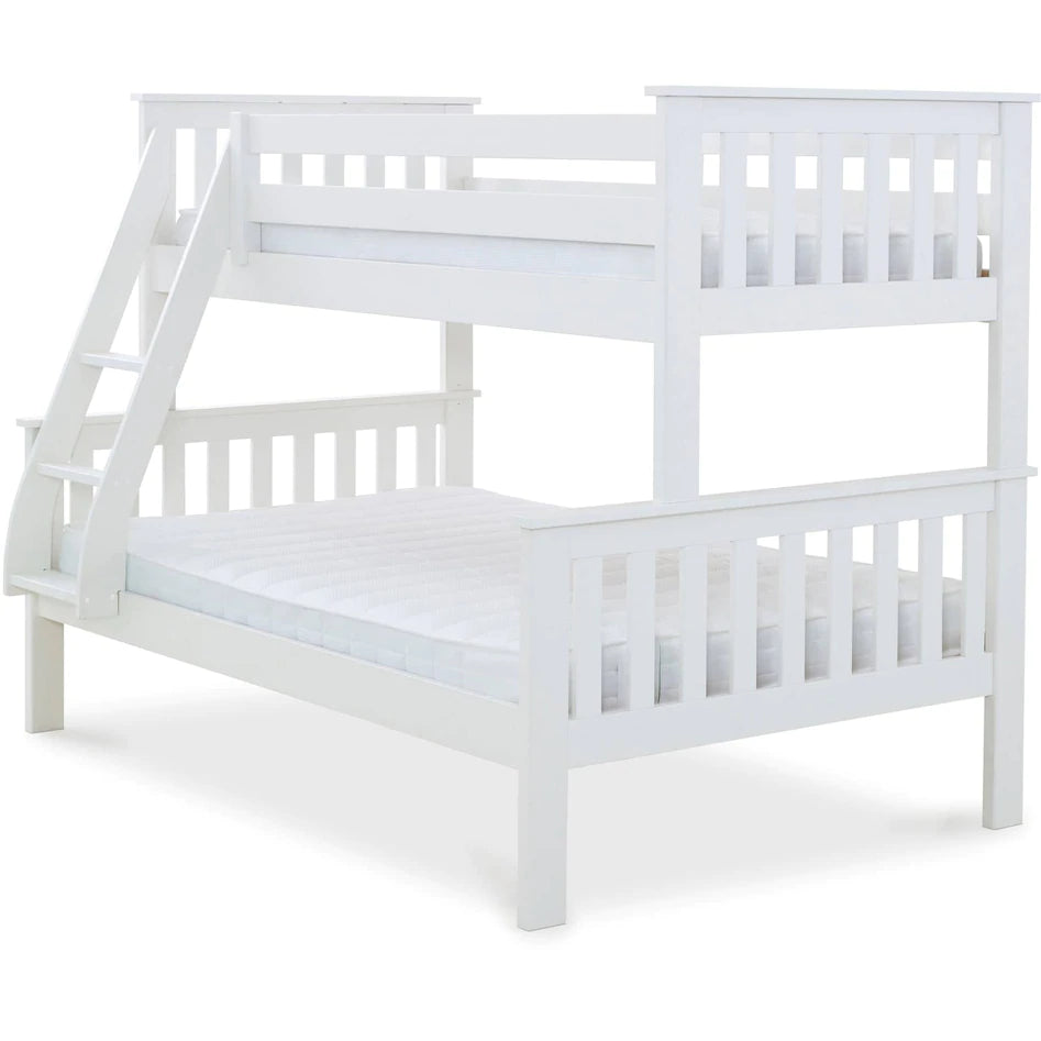 Carra White Triple Sleeper - Children White Triple Bunk Bed ModelBedroom