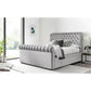 Deacon Grey 2 Drawer Storage Chesterfield Sleigh Bed - King Size ModelBedroom