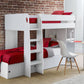 Julian Bowen Eclipse Bunk Bed - Kids White Bunk Bed with Desk and Storage ModelBedroom