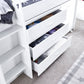 Ersa White Mid Sleeper Set - Mid Sleeper With Desk and Storage ModelBedroom