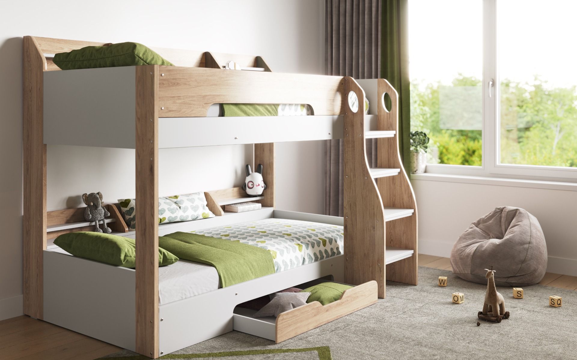 FLAIR FLICK BUNK BED OAK ModelBedroom