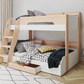 Flair Flick Triple Bunk Bed Oak With Storage Drawers - Kids Triple Sleeper Bunk Bed ModelBedroom