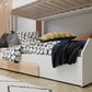 Flair Flick Triple Bunk Bed Oak With Storage Drawers - Kids Triple Sleeper Bunk Bed ModelBedroom